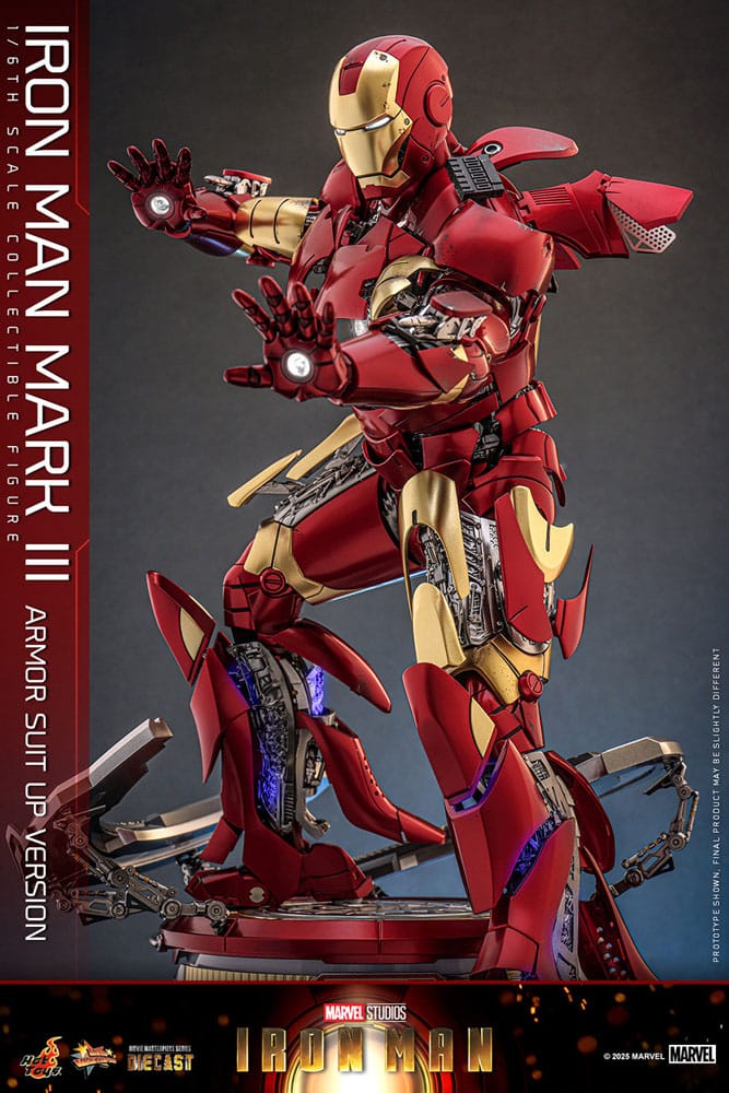 Figurine Iron Man Movie Masterpiece Diecast 1/6 Iron Man Mark III (Version Armure) 32 cm