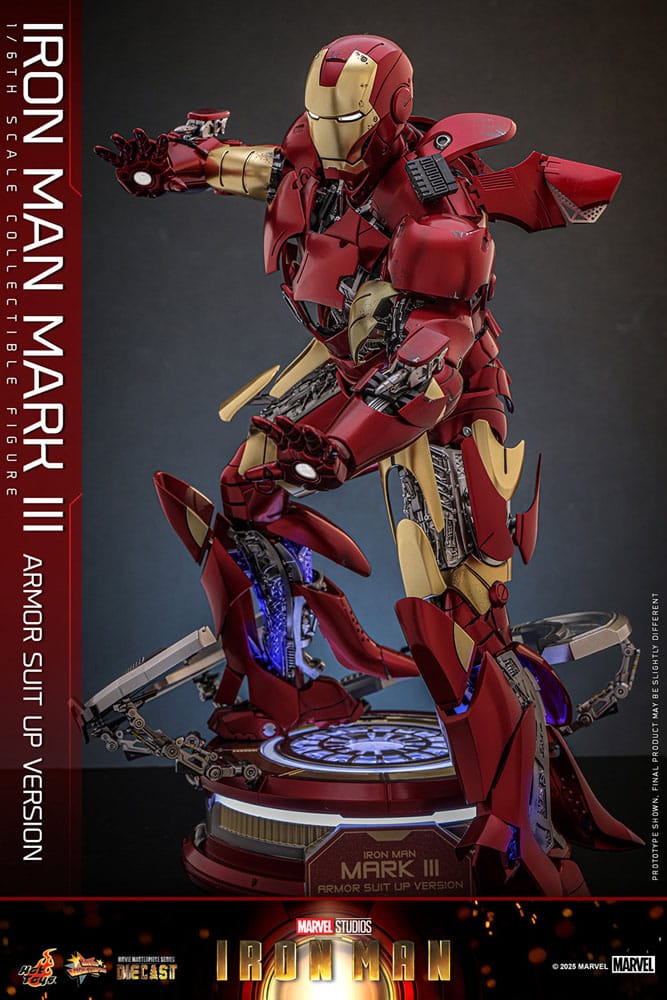 Figurine Iron Man Movie Masterpiece Diecast 1/6 Iron Man Mark III (Version Armure) 32 cm