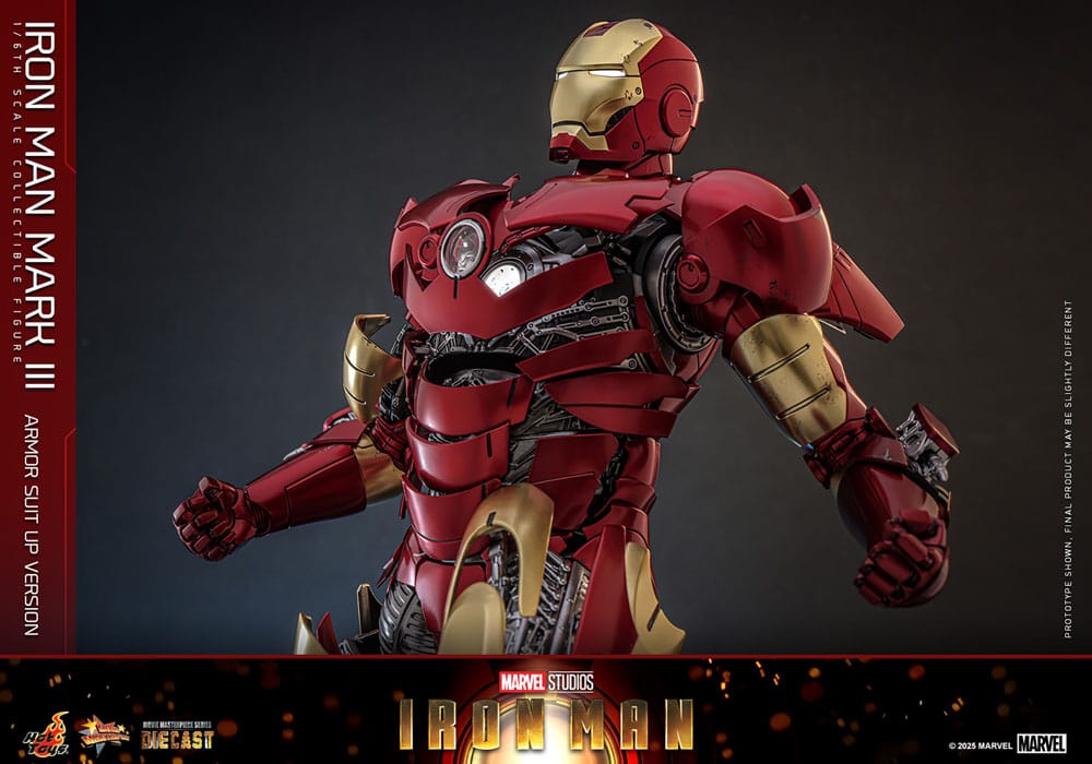 Figurine Iron Man Movie Masterpiece Diecast 1/6 Iron Man Mark III (Version Armure) 32 cm