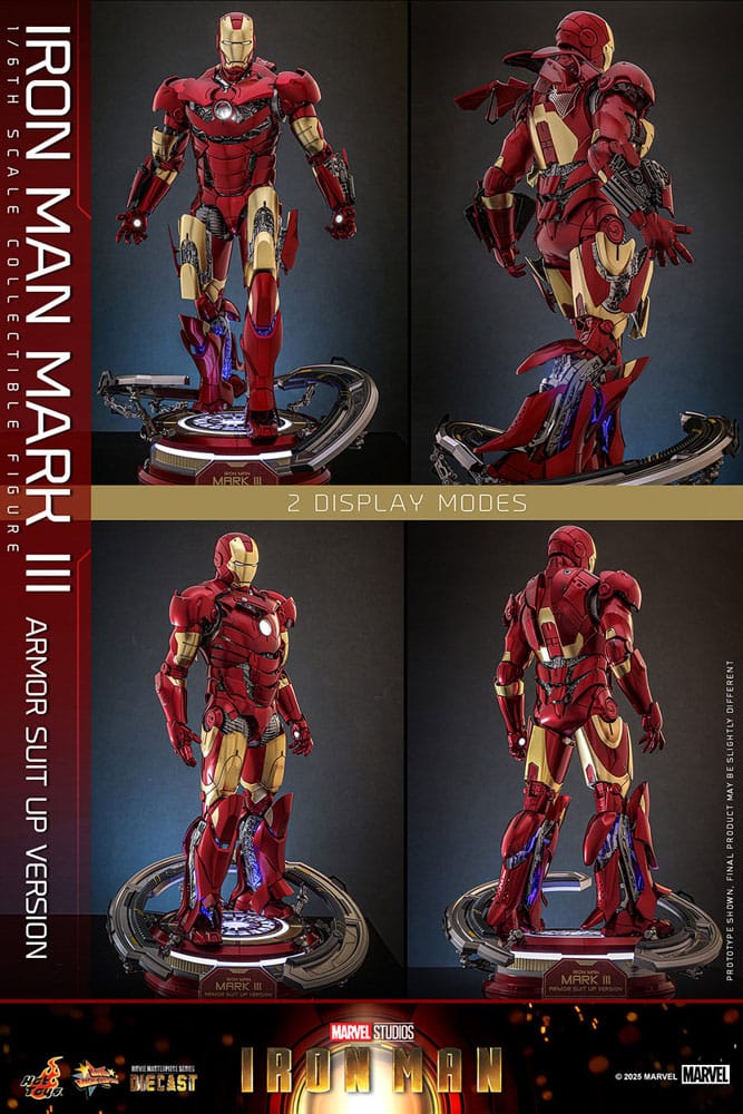 Figurine Iron Man Movie Masterpiece Diecast 1/6 Iron Man Mark III (Version Armure) 32 cm