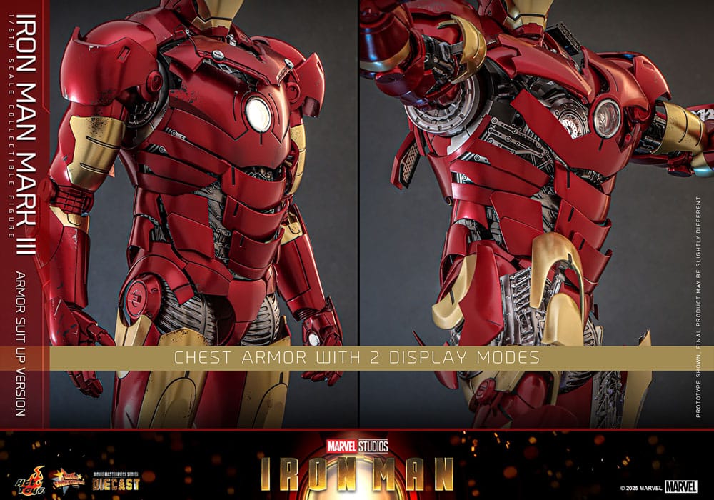 Figurine Iron Man Movie Masterpiece Diecast 1/6 Iron Man Mark III (Version Armure) 32 cm