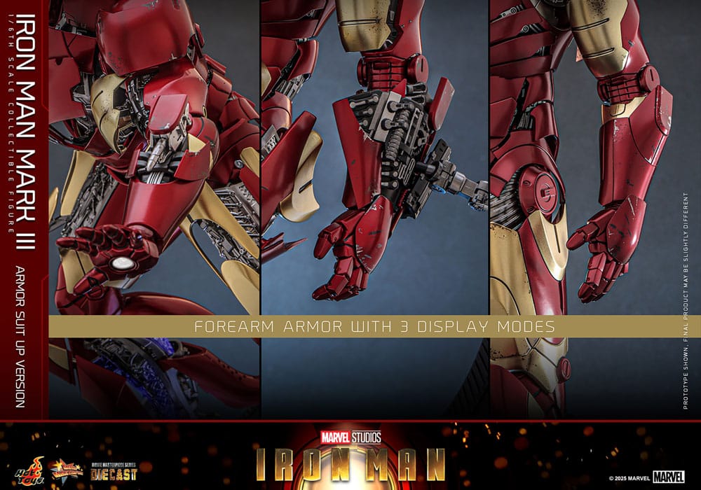 Figurine Iron Man Movie Masterpiece Diecast 1/6 Iron Man Mark III (Version Armure) 32 cm