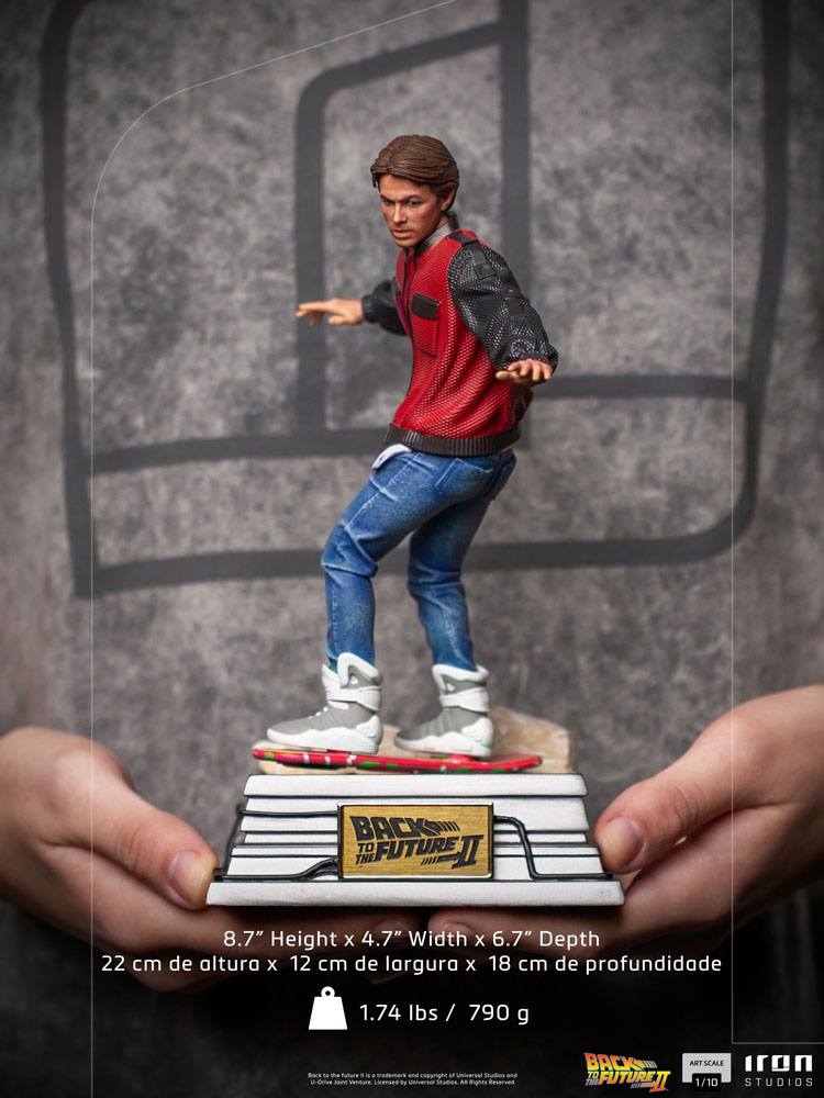 Retour vers le Futur II Statuette 1/10 Art Scale Marty McFly on Hoverboard 22 cm