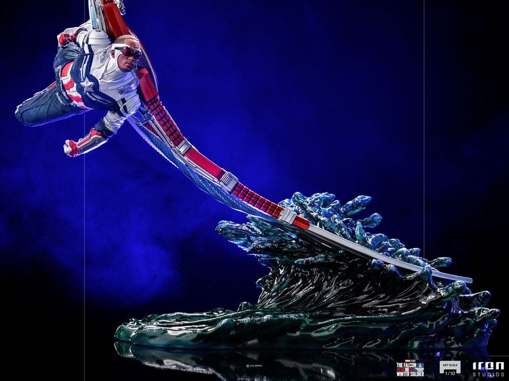Le faucon et le Soldat de l'hiver : Statuette Captain America Sam Wilson