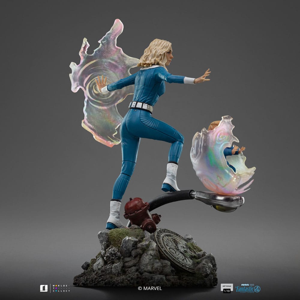 Statuette des Quatre Fantastiques 1/10 Art Scale Femme Invisible et Franklin 28 cm