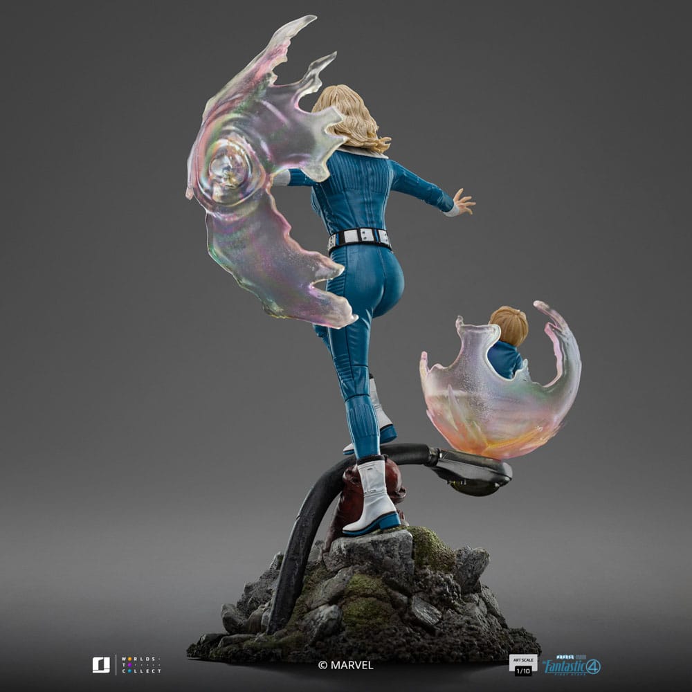 Statuette des Quatre Fantastiques 1/10 Art Scale Femme Invisible et Franklin 28 cm