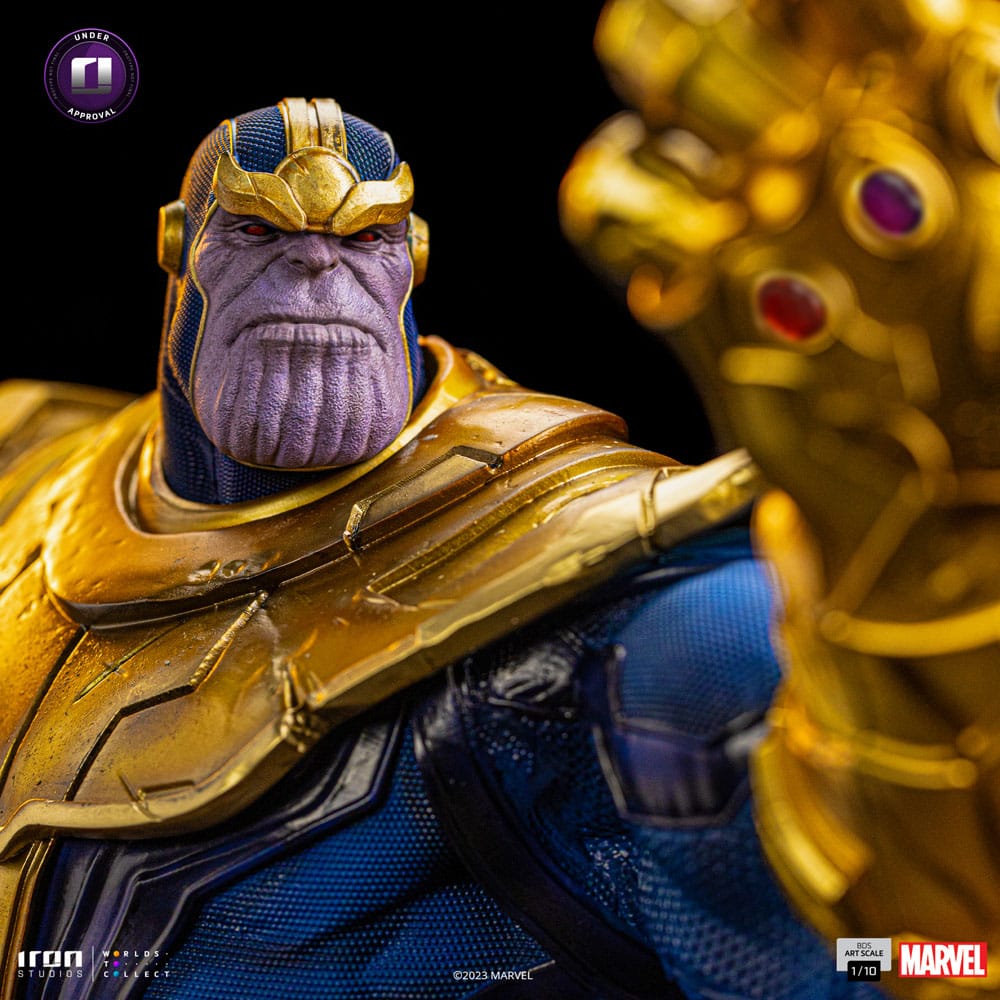 Marvel : Statuette BDS Art Scale 1/10 Thanos Infinity Gaunlet Diorama 30 cm