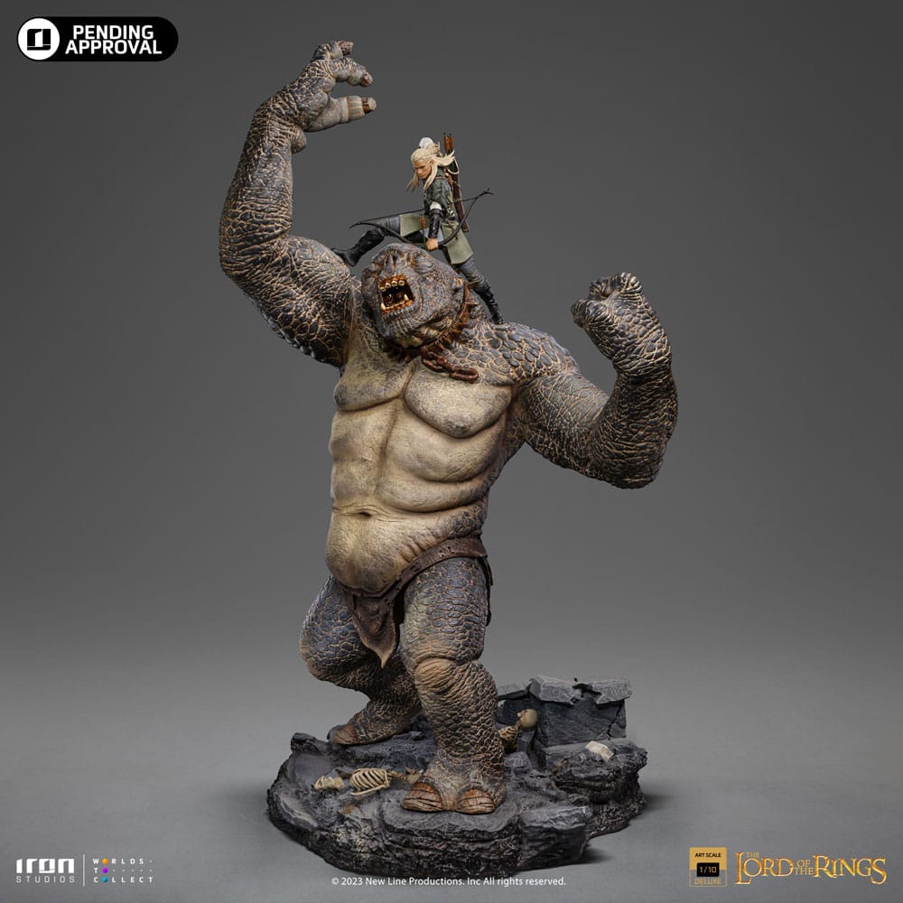 Le Seigneur des Anneaux statuette 1/10 Deluxe Art Scale Cave Troll and Legolas 72 cm