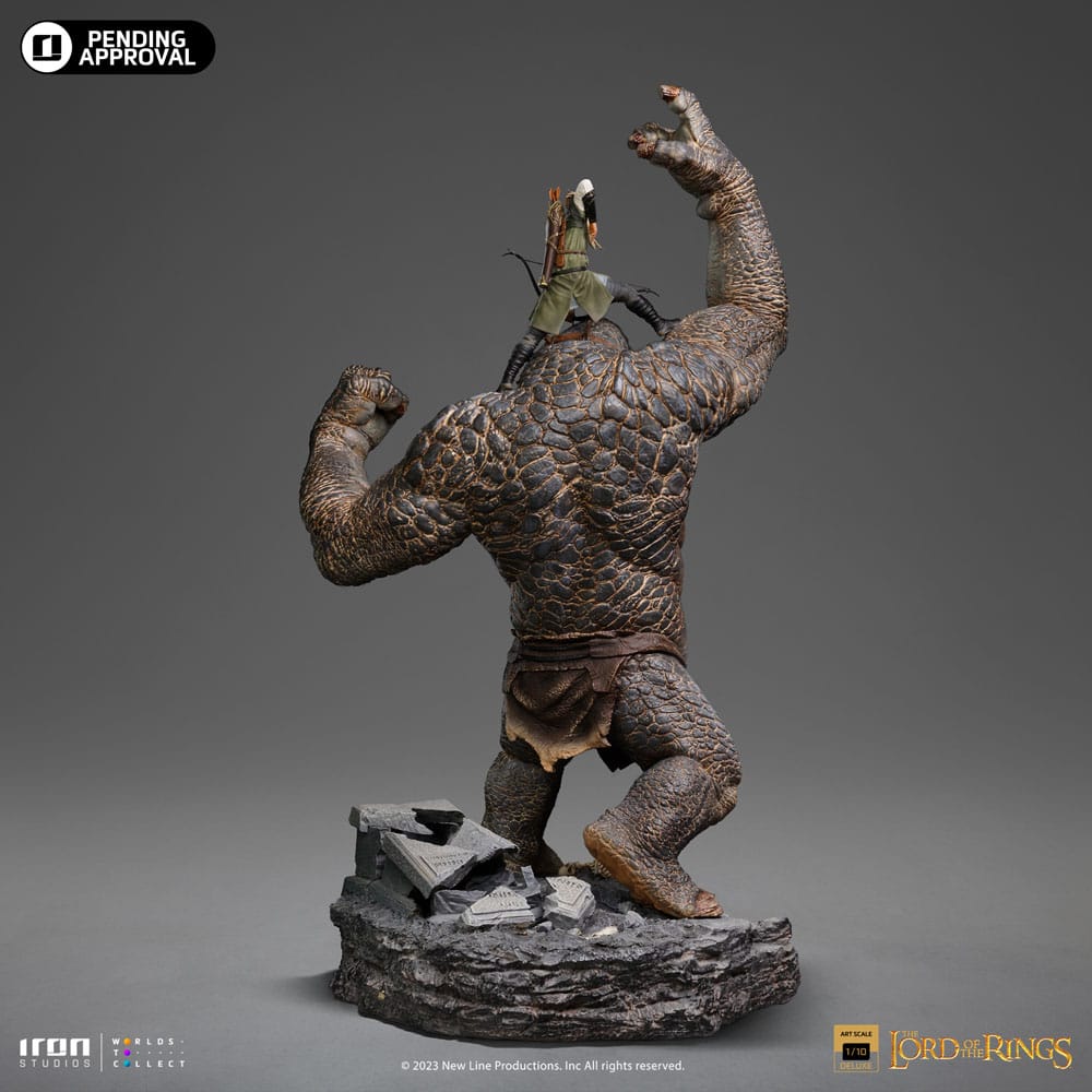 Le Seigneur des Anneaux statuette 1/10 Deluxe Art Scale Cave Troll and Legolas 72 cm