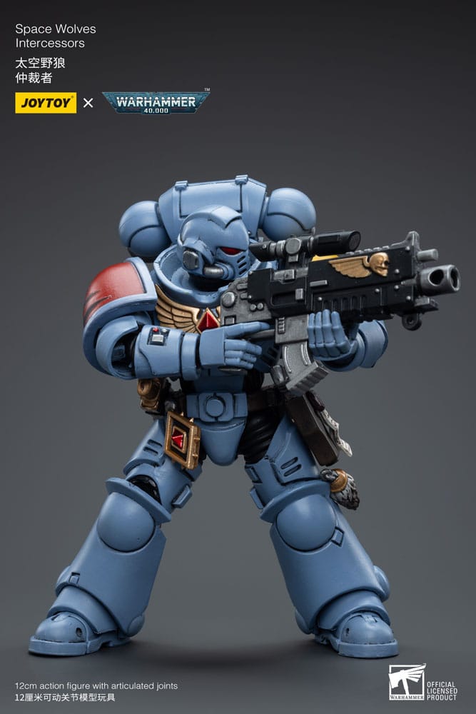 Warhammer 40k figurine 1/18 Space Wolves Intercessors 12 cm