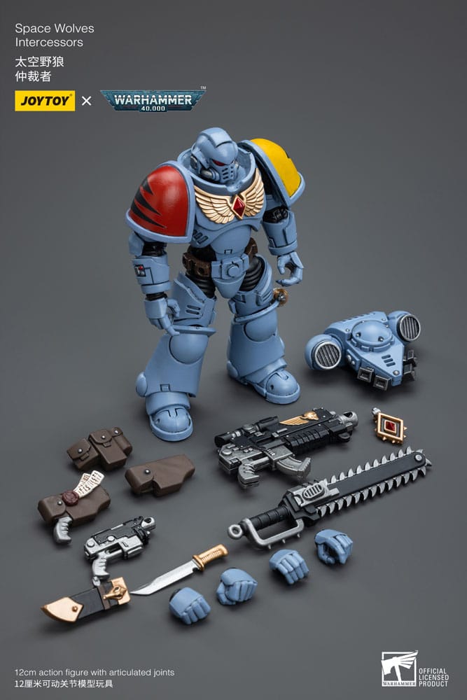 Warhammer 40k figurine 1/18 Space Wolves Intercessors 12 cm