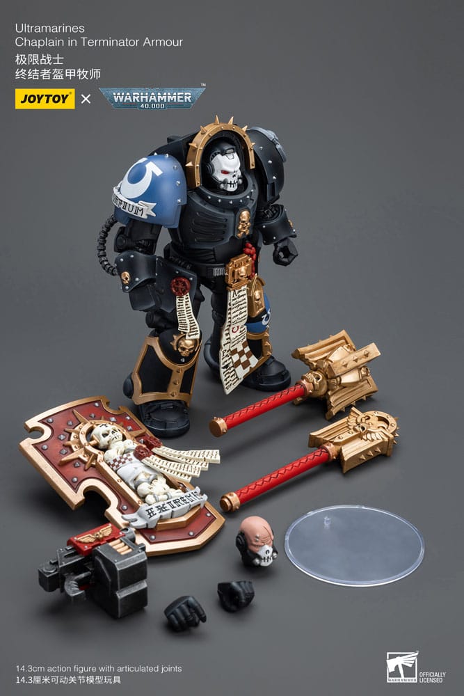Warhammer 40k figurine 1/18 Ultramarines Chaplain in Terminator Armour 12 cm