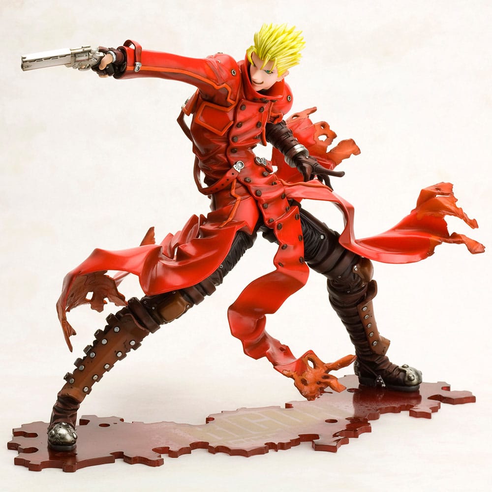 Trigun Badlands Rumble statuette PVC ARTFX J 1/8 Vash The Stampede Renewal Package Version 19 cm