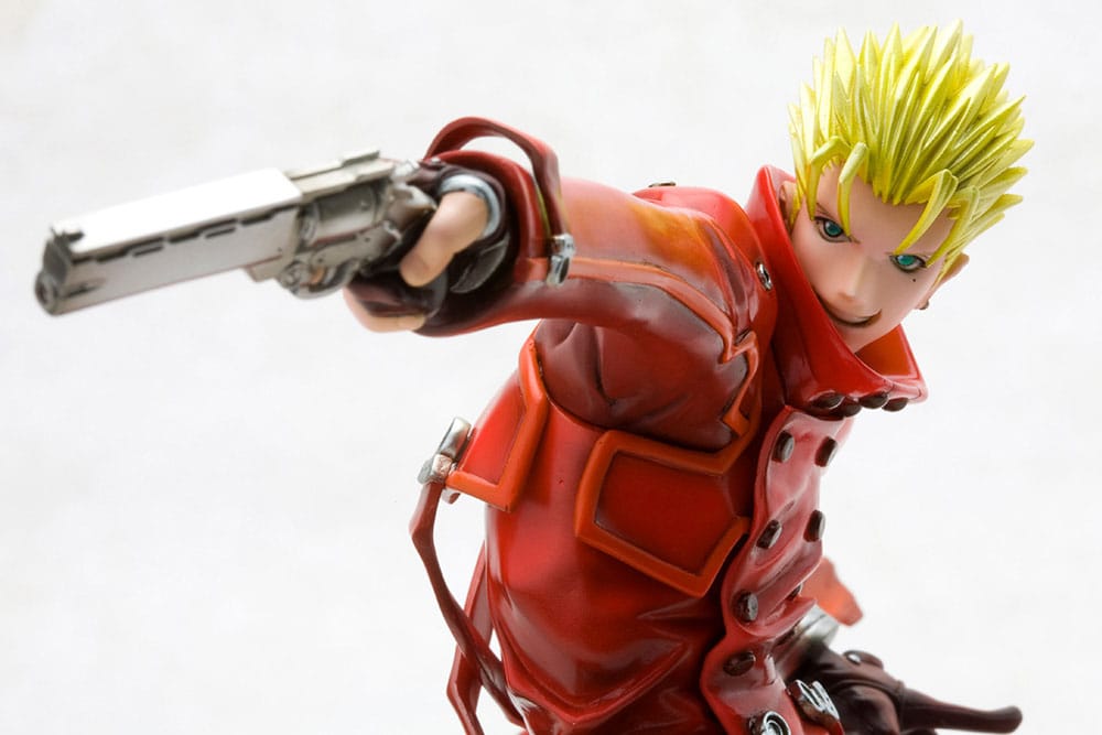 Trigun Badlands Rumble statuette PVC ARTFX J 1/8 Vash The Stampede Renewal Package Version 19 cm
