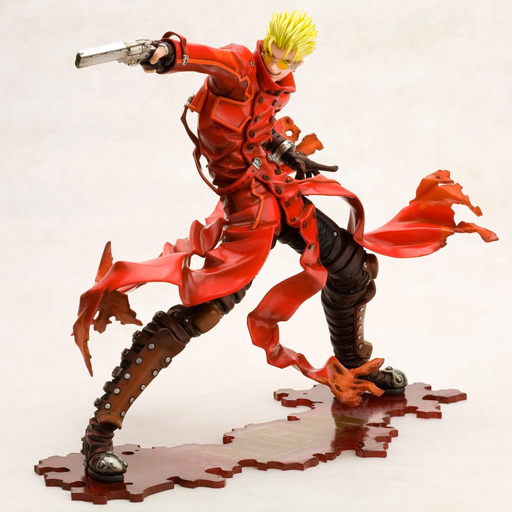 Trigun Badlands Rumble statuette PVC ARTFX J 1/8 Vash The Stampede Renewal Package Version 19 cm
