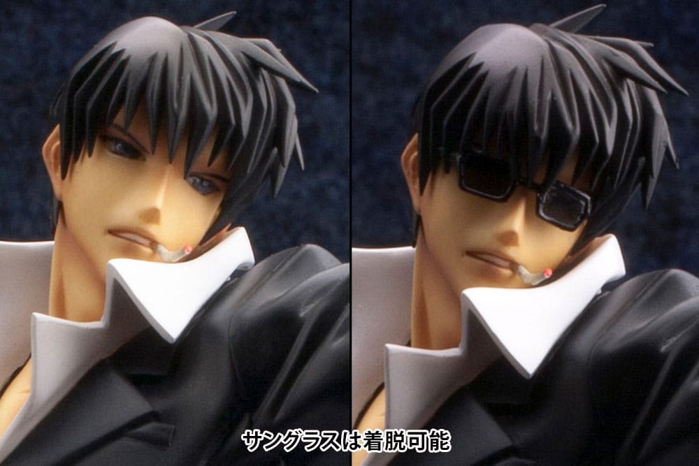 Trigun Badlands Rumble statuette PVC ARTFX J 1/8 Nicholas D. Wolfwood Renewal Package Version 20 cm