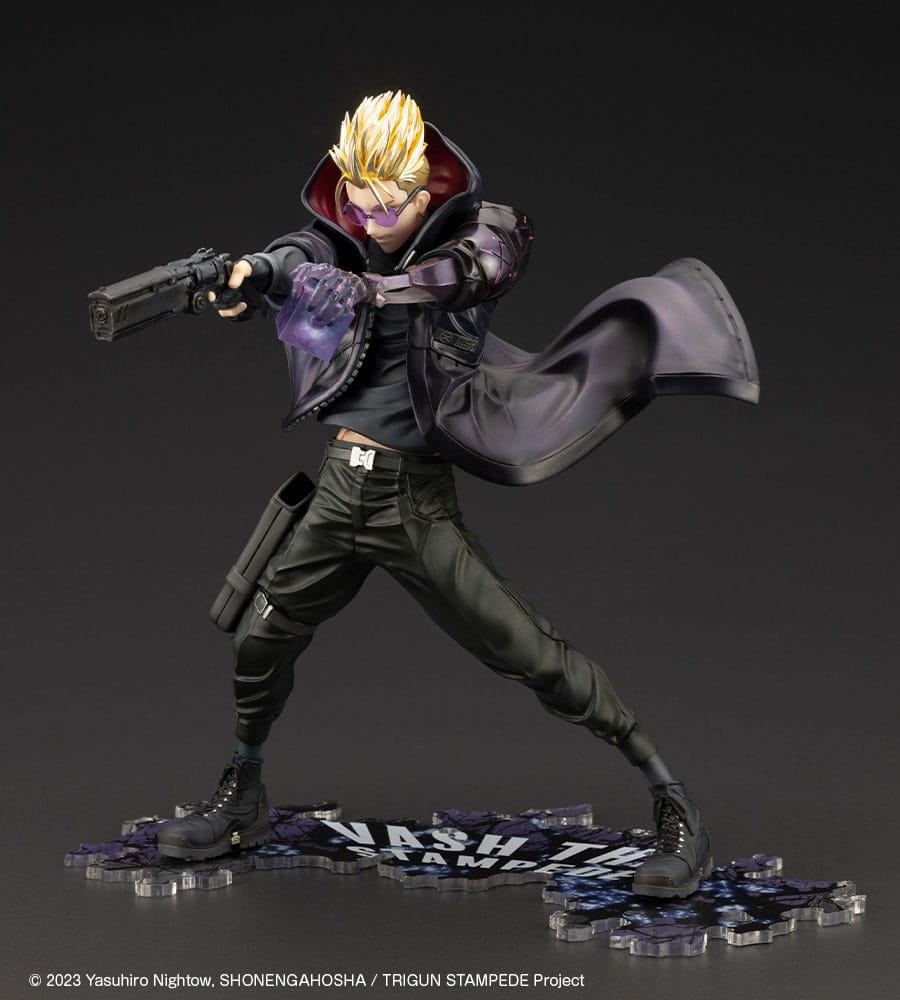 Statuette PVC Trigun Stampede ARTFXJ 1/8 Vash the Stampede Le tireur en version noire 22 cm