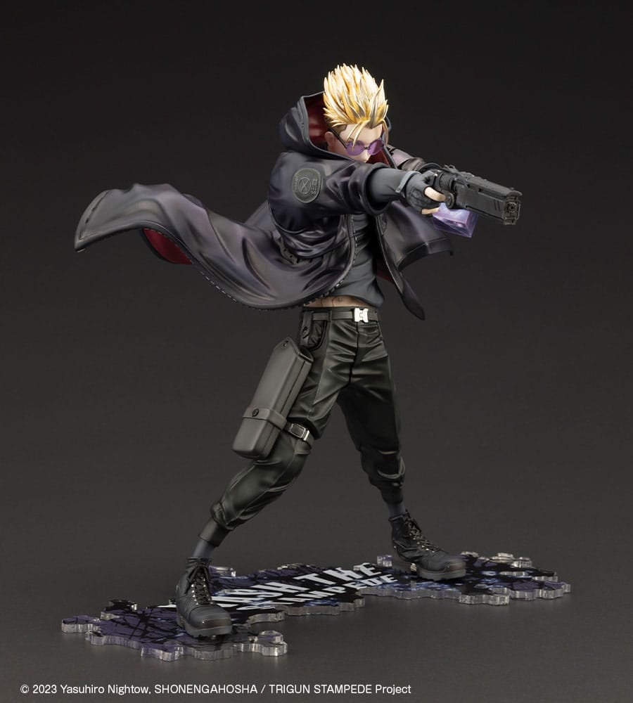 Statuette PVC Trigun Stampede ARTFXJ 1/8 Vash the Stampede Le tireur en version noire 22 cm