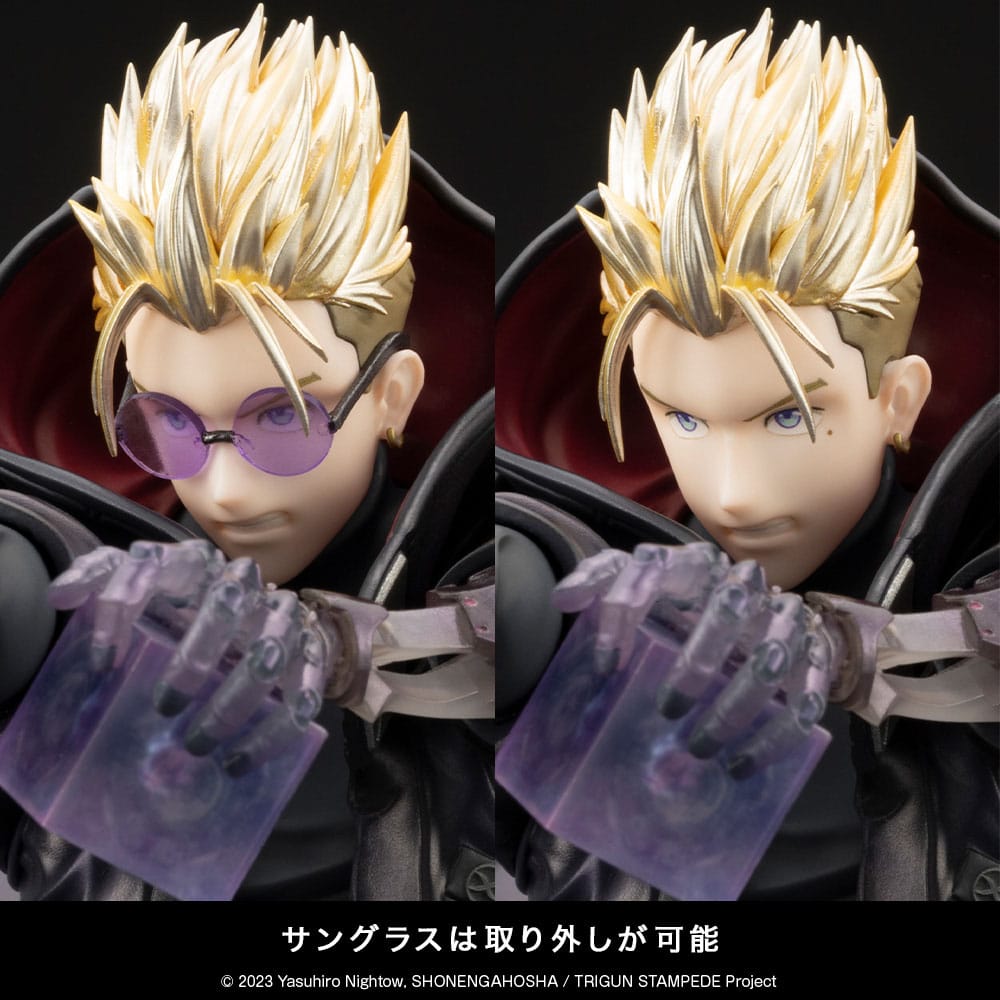 Statuette PVC Trigun Stampede ARTFXJ 1/8 Vash the Stampede Le tireur en version noire 22 cm