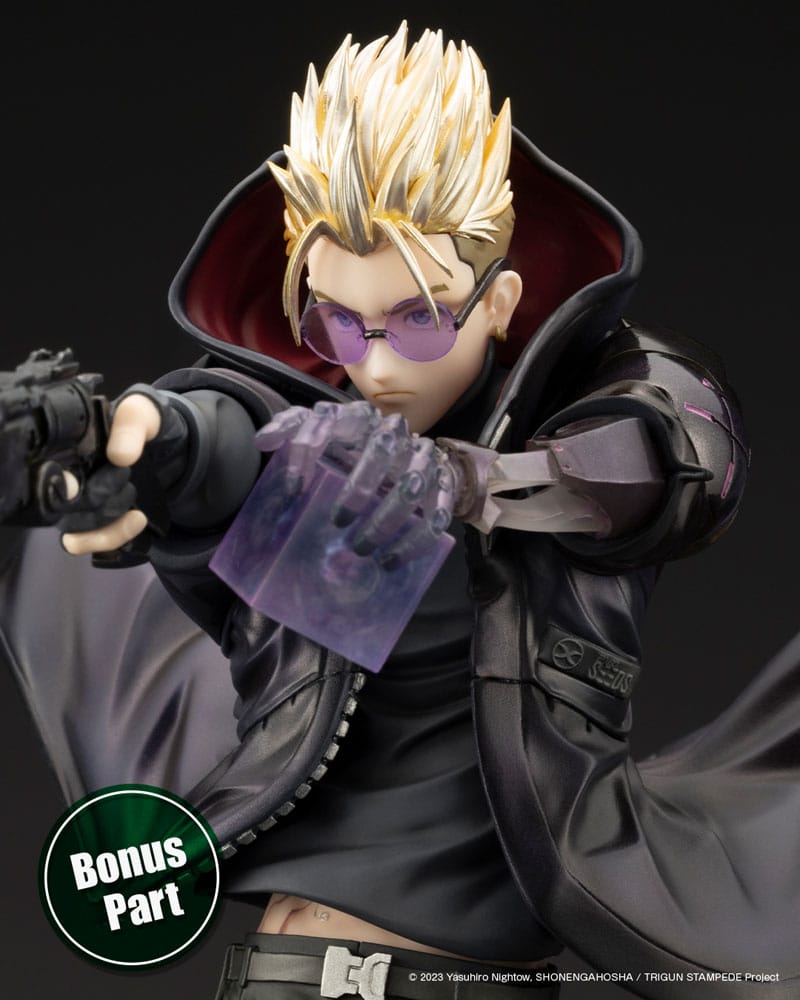 Statuette PVC Trigun Stampede ARTFXJ 1/8 Vash the Stampede Le tireur en version noire 22 cm