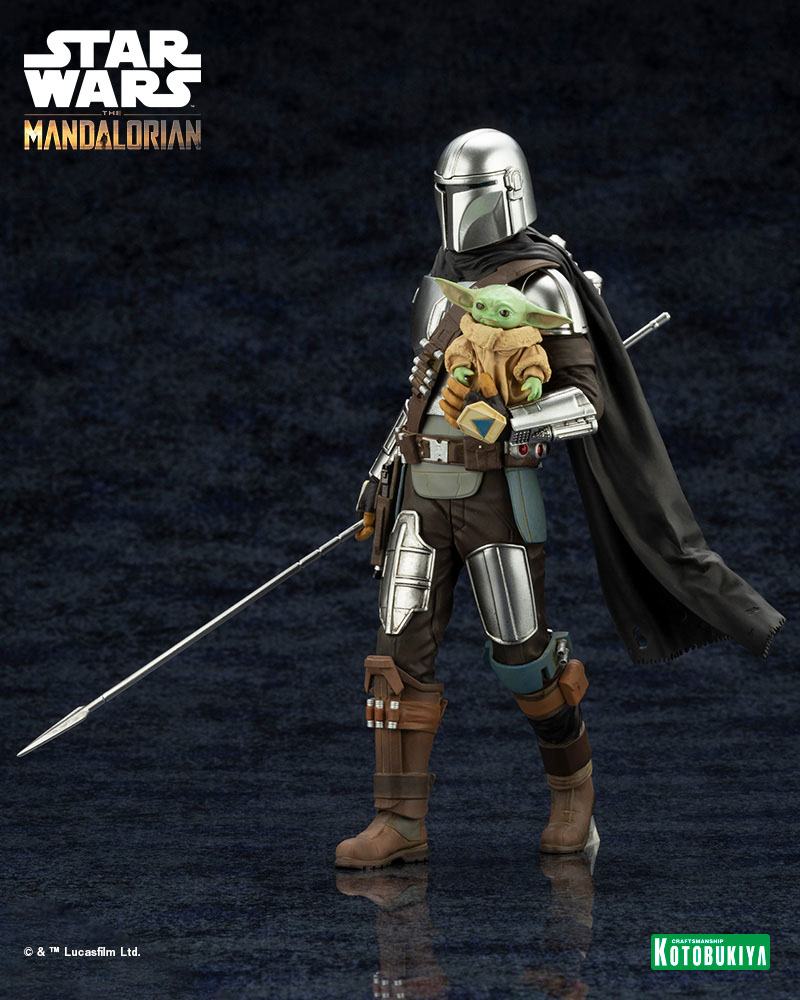 Star Wars The Mandalorian statuette PVC ARTFX 1/10 Mandalorian & Grogu with Beskar Staff 18 cm