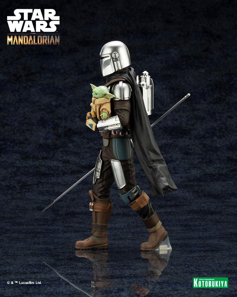 Star Wars The Mandalorian statuette PVC ARTFX 1/10 Mandalorian & Grogu with Beskar Staff 18 cm