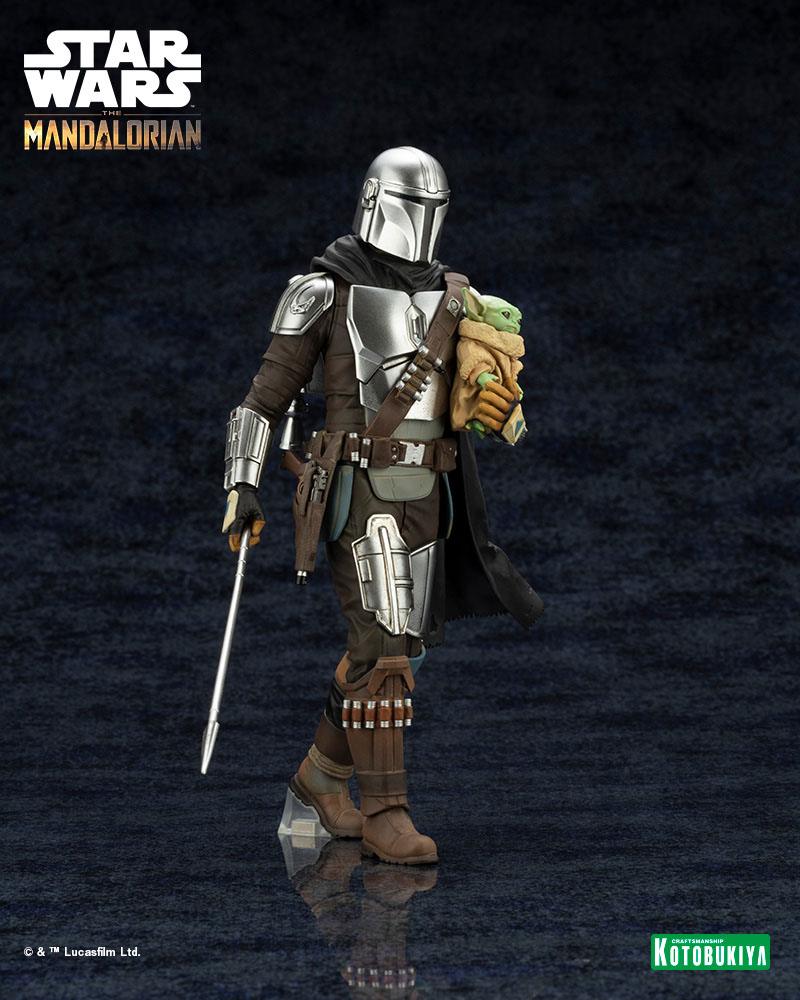 Star Wars The Mandalorian statuette PVC ARTFX 1/10 Mandalorian & Grogu with Beskar Staff 18 cm