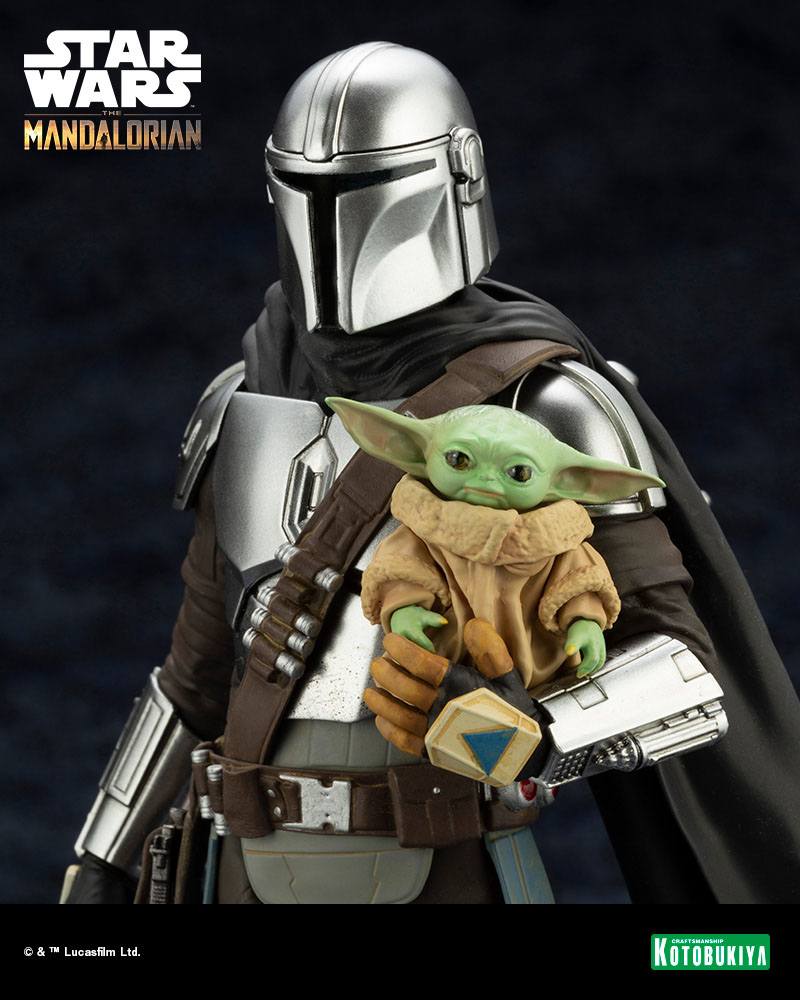 Star Wars The Mandalorian statuette PVC ARTFX 1/10 Mandalorian & Grogu with Beskar Staff 18 cm