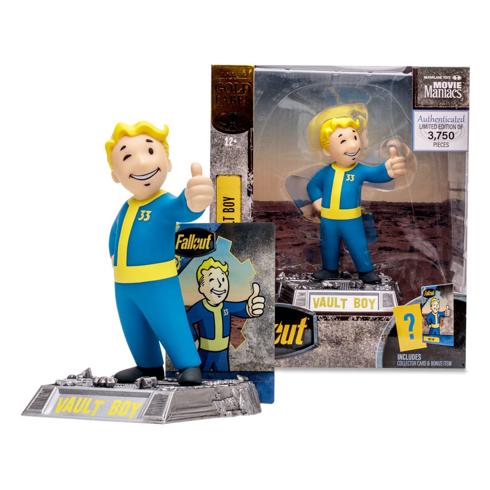 Fallout figurine Movie Maniacs Vault Boy (Gold Label) 15 cm