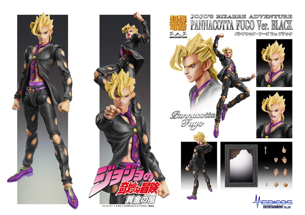 JoJo's Bizarre Adventure Part 5: Golden Wind figurine Chozokado (Pannacotta Fugo Ver. Black) 15 cm