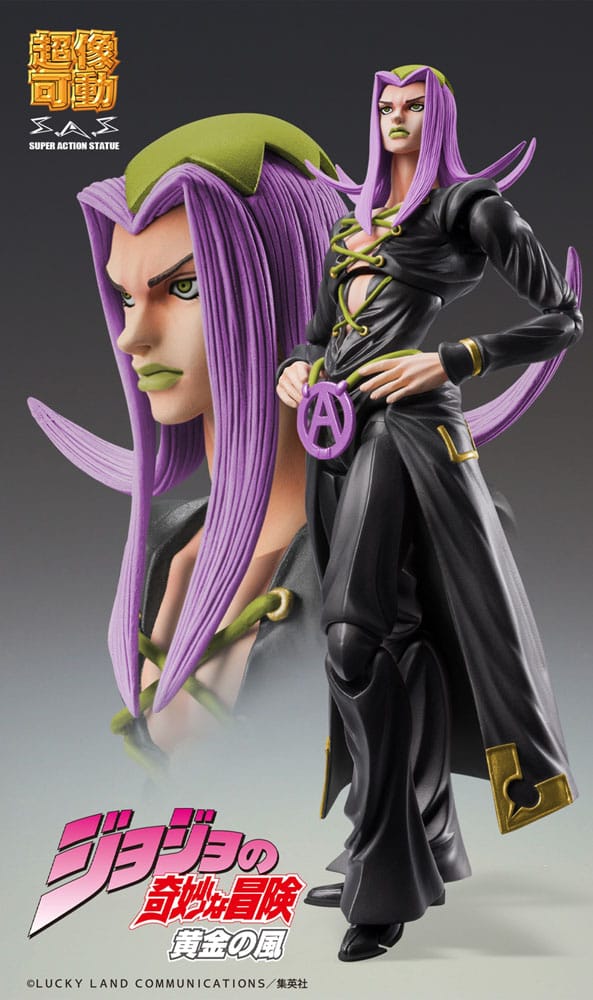 JoJo's Bizarre Adventure Part 5 figurine Super Action Chozokado Leone Abbacchio Black Ver. 16 cm