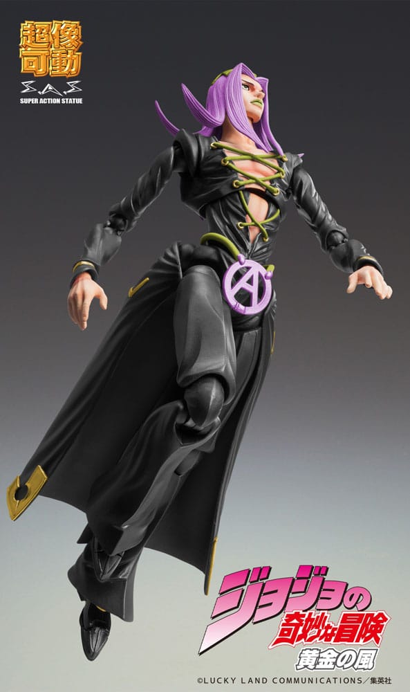 JoJo's Bizarre Adventure Part 5 figurine Super Action Chozokado Leone Abbacchio Black Ver. 16 cm
