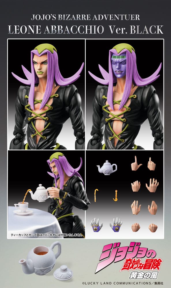 JoJo's Bizarre Adventure Part 5 figurine Super Action Chozokado Leone Abbacchio Black Ver. 16 cm