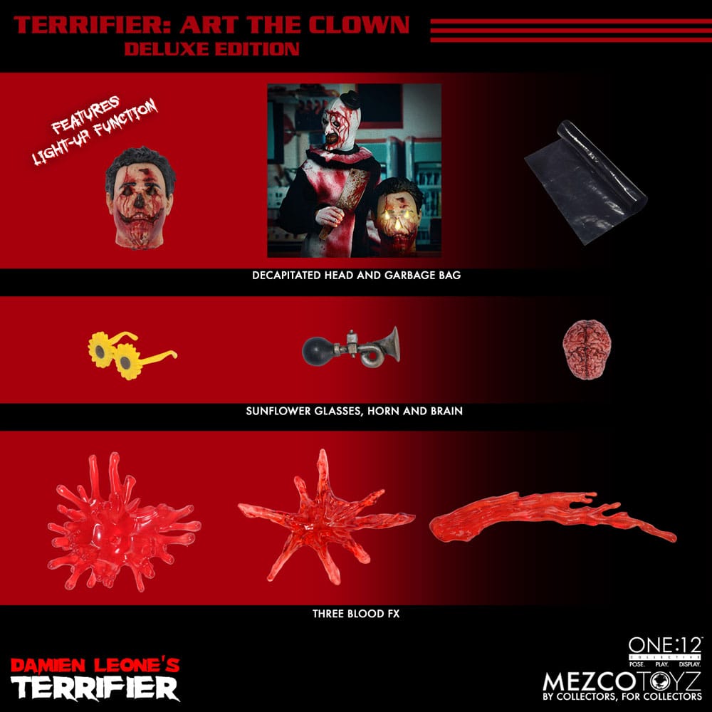 Terrifier figurine 1/12 Art le Clown Deluxe Edition 17 cm