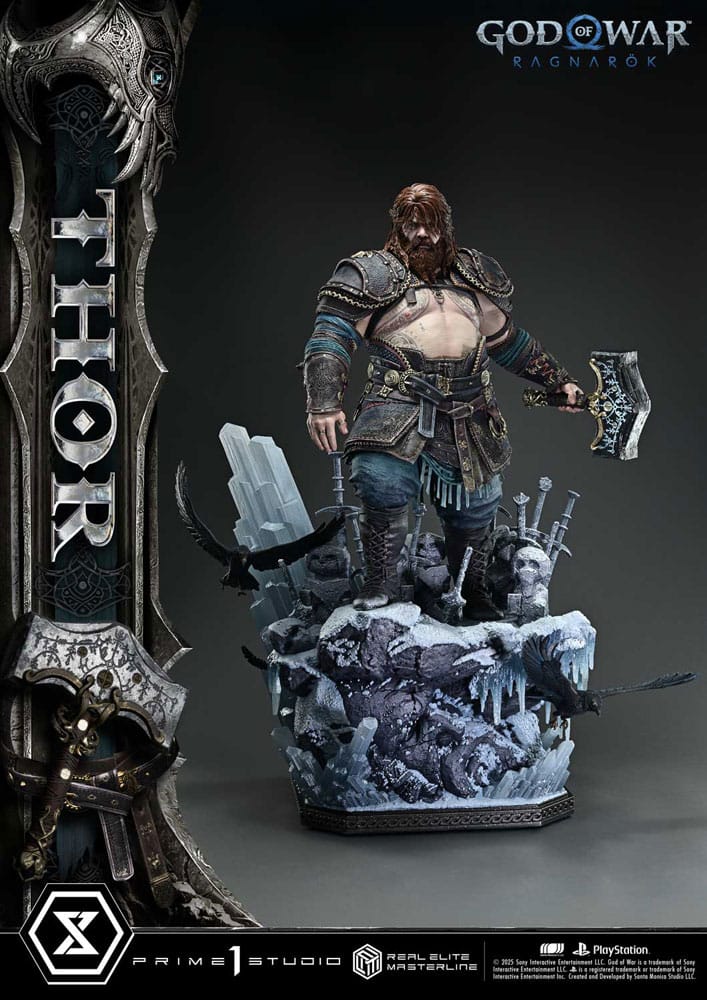 God of War: Ragnarök statuette Real Elite Masterline Series 1/3 Thor 105 cm