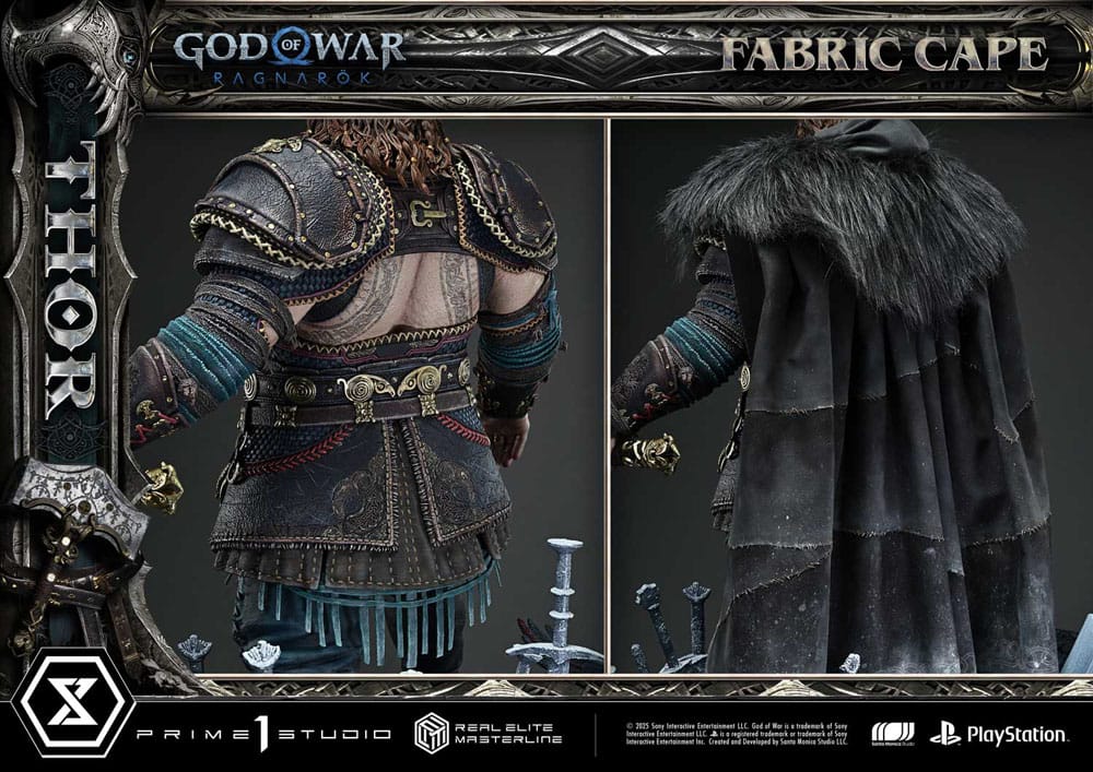God of War: Ragnarök statuette Real Elite Masterline Series 1/3 Thor 105 cm