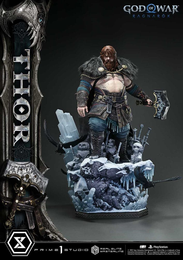 God of War: Ragnarök statuette Real Elite Masterline Series 1/3 Thor 105 cm
