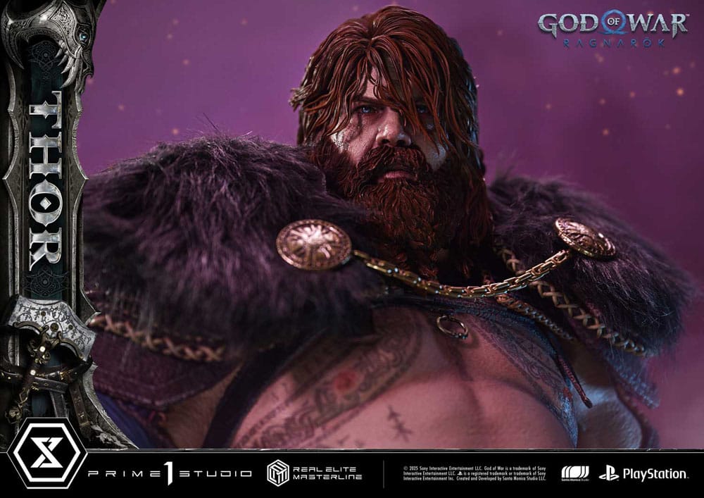 God of War: Ragnarök statuette Real Elite Masterline Series 1/3 Thor 105 cm