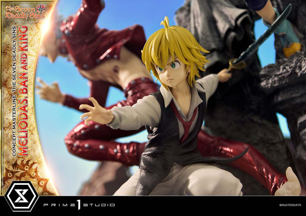 Seven Deadly Sins Concept Masterline Series statuette Meliodas, Ban and King 55 cm