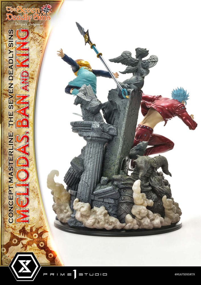 Seven Deadly Sins Concept Masterline Series statuette Meliodas, Ban and King 55 cm