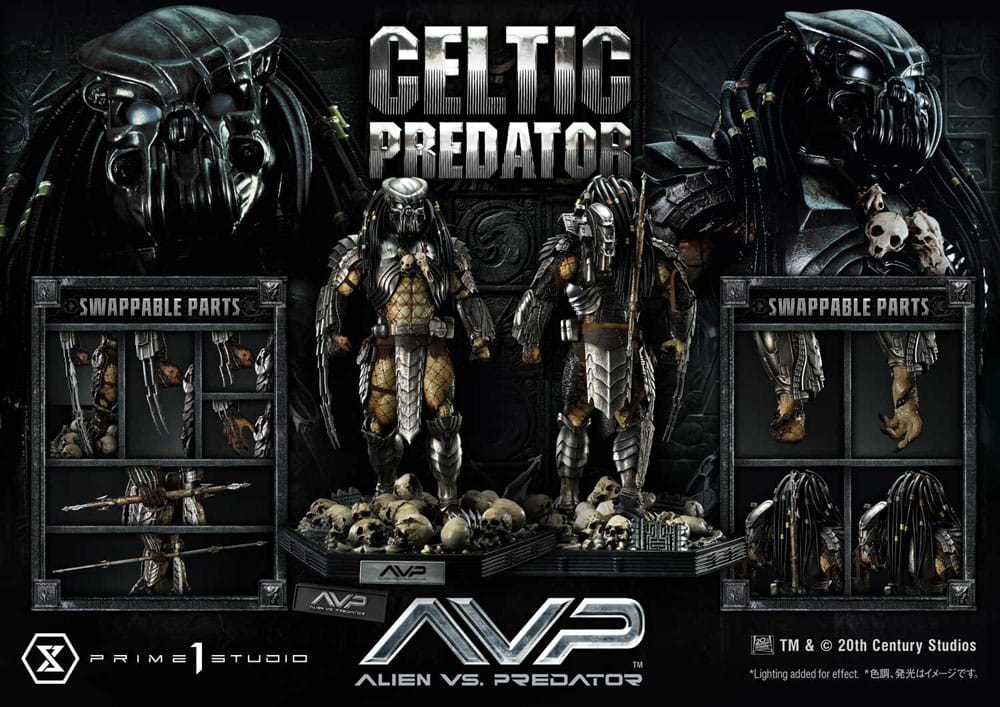 The Alien vs. Predator statuette Museum Masterline Series 1/3 Celtic Predator 95 cm