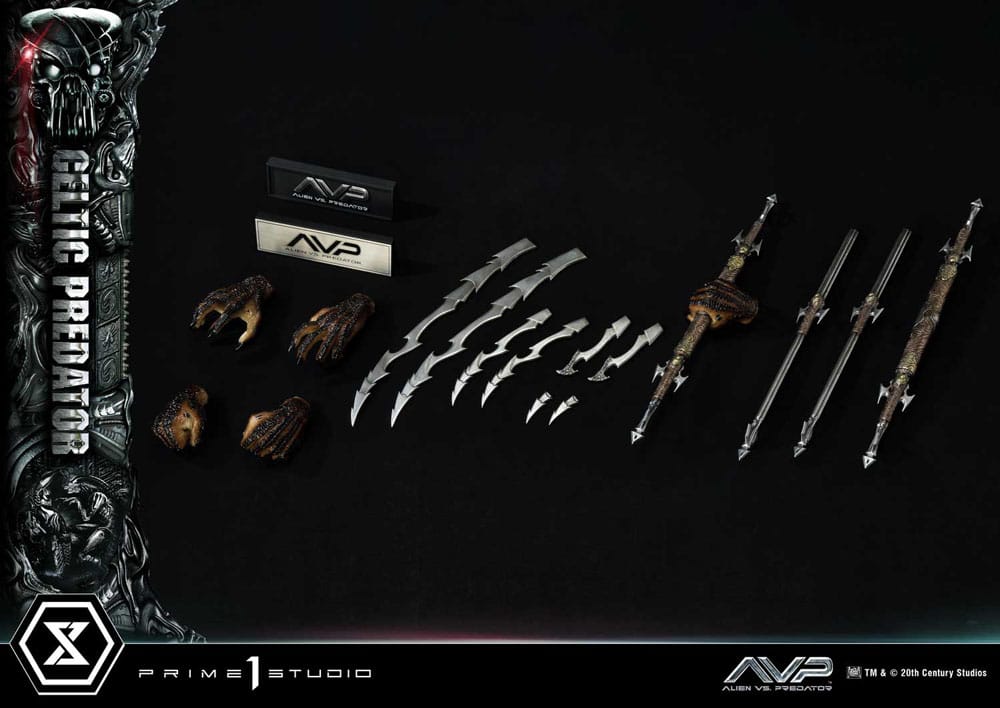The Alien vs. Predator statuette Museum Masterline Series 1/3 Celtic Predator 95 cm