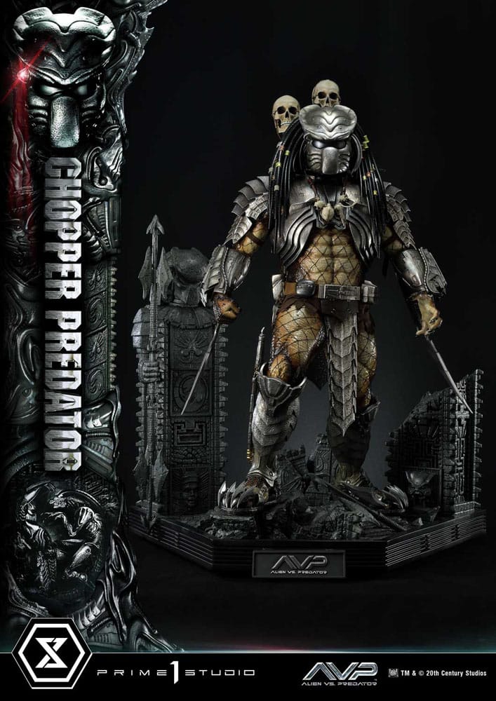 The Alien vs. Predator statuette Museum Masterline Series 1/3 Chopper Predator 103 cm