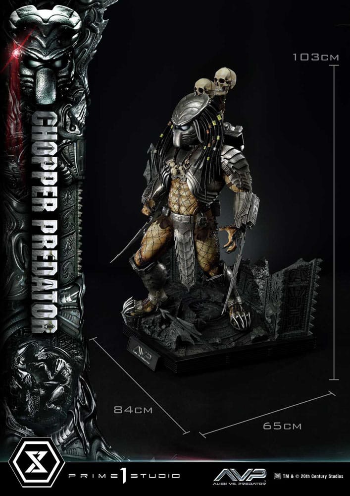 The Alien vs. Predator statuette Museum Masterline Series 1/3 Chopper Predator 103 cm