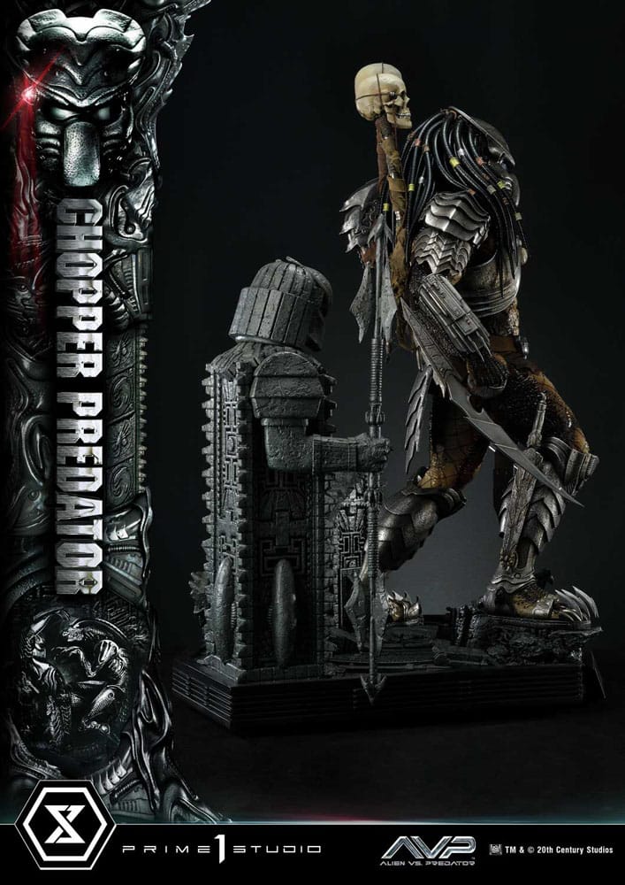 The Alien vs. Predator statuette Museum Masterline Series 1/3 Chopper Predator 103 cm