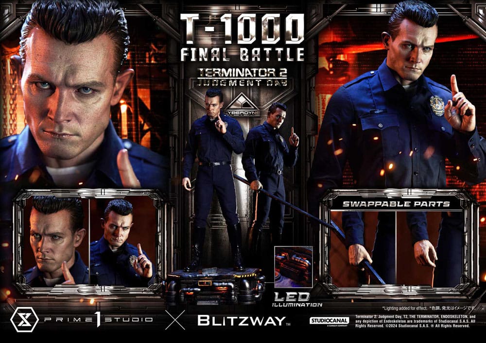 Terminator 2 statuette Museum Masterline Series 1/3 T-1000 Final Battle 73 cm