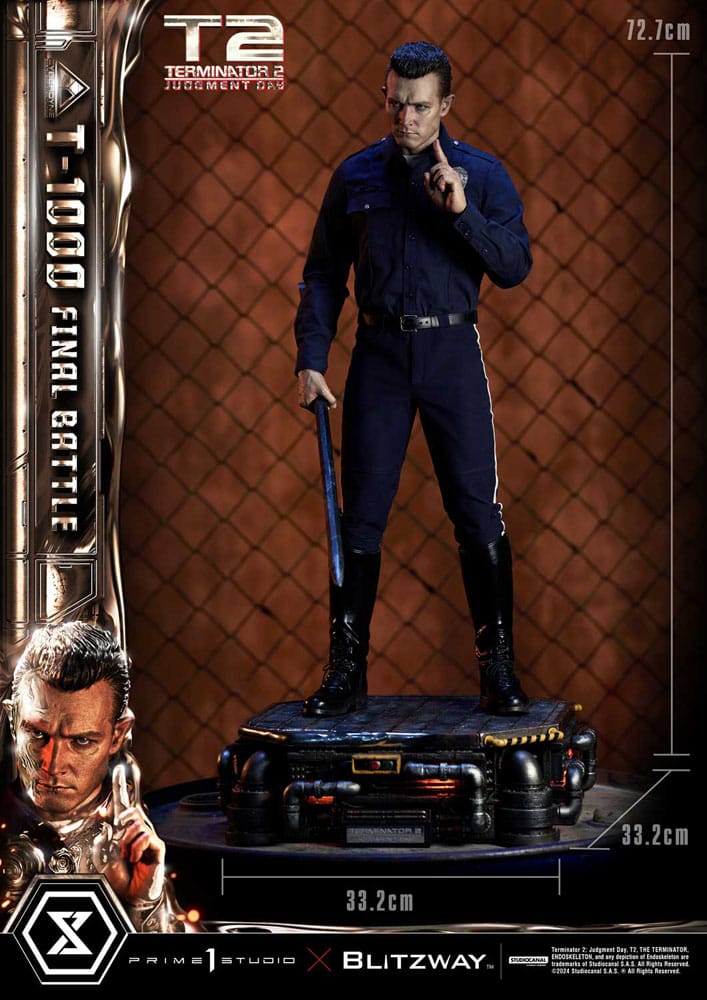 Terminator 2 statuette Museum Masterline Series 1/3 T-1000 Final Battle 73 cm