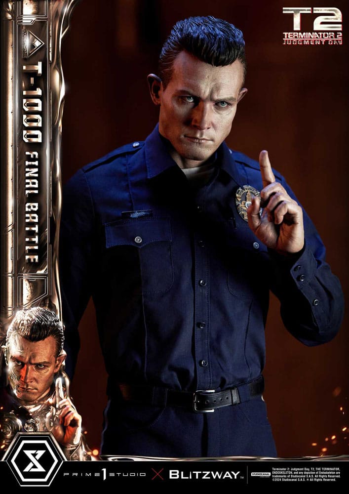 Terminator 2 statuette Museum Masterline Series 1/3 T-1000 Final Battle 73 cm