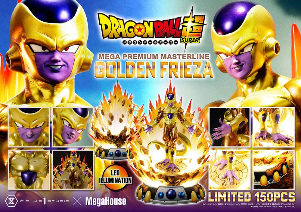 Dragon Ball Super statuette Mega Premium Masterline 1/4 Golden Frieza 61 cm