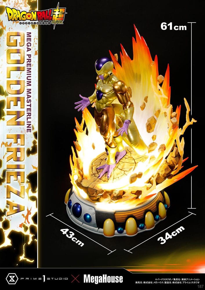 Dragon Ball Super statuette Mega Premium Masterline 1/4 Golden Frieza 61 cm
